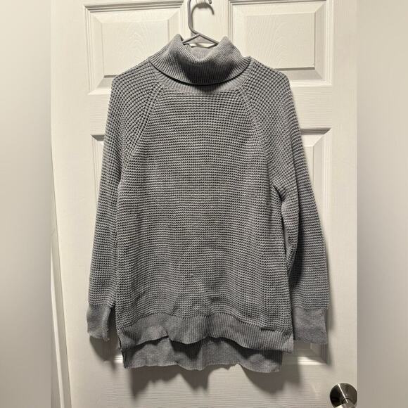 Michael Kors Sweaters - Michael Kors Solid Gray Ribbed Knit Turtleneck Long Sleeve Sweater Women Medium